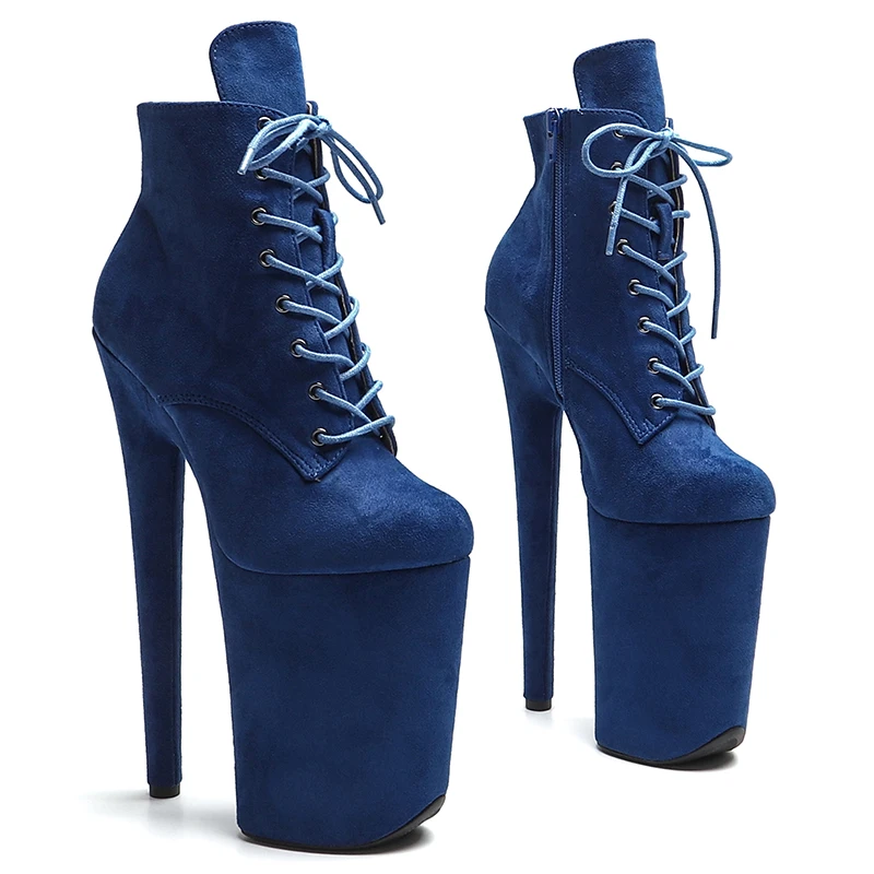 Leecabe/13/9 дюймов замшевый верх трендовые модные ботинки на высоком каблуке и