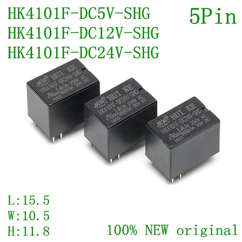 5 шт. реле HK4101F-DC12V-SHG HK4101F-DC24V-SHG HK4101F-DC5V-SHG контактов 3 А В постоянного тока 12 24