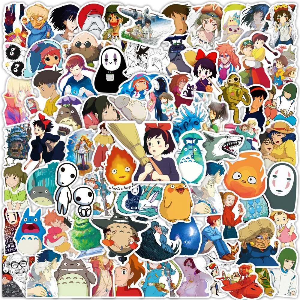 

10/30/50/100PCS Anime Cartoon Miyazaki Hayao Graffiti Stickers DIY Bike Travel Luggage Laptop Funny Decal Waterproof Sticker
