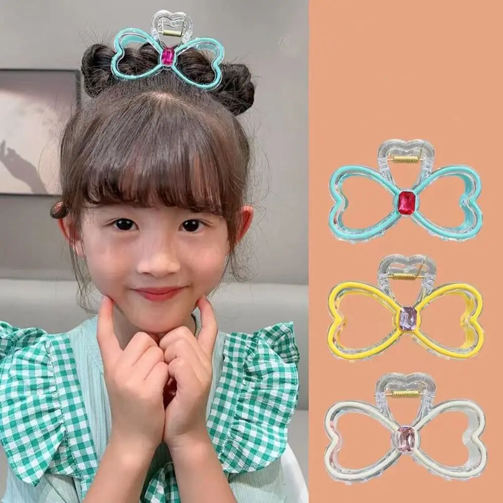 

Geometric Hollow Bow Hair Claw Hair Accessories Diamond Y2k Transparent Ponytail Holder Princess Head