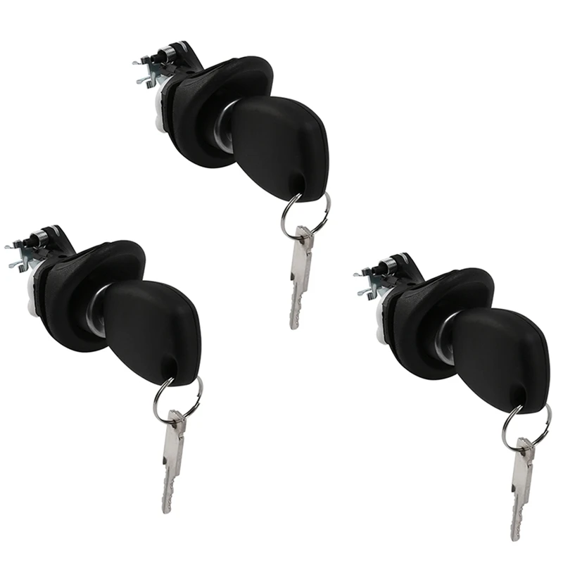 

3X Tailgate Trunk Back Lock With Two Keys For Renault Twingo Logan 7701367940