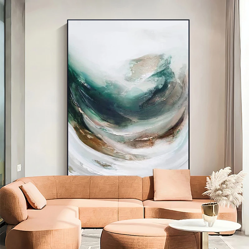 

Hand-painted Oil Painting Simple Canvas Golden Abstract Art Decorative Painting Living Room Hanging Painting Frameless