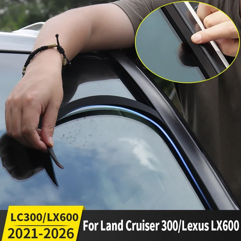 Фото Уплотнительная лента для переднего лобового стекла, для Land Cruiser LC300 2021-2026, Lexus LX600, звукоизоляция, пылезащитная резиновая лента, аксессуары №1