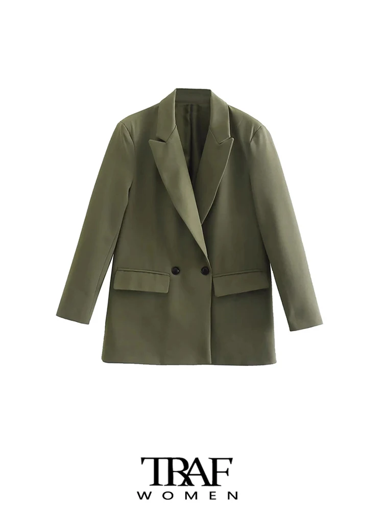 Женский двубортный блейзер с карманами