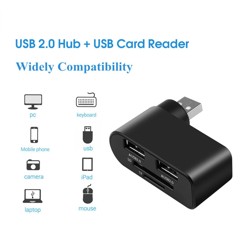 

Разветвитель USB 2,0 с 2 USB-портами и интерфейсом питания