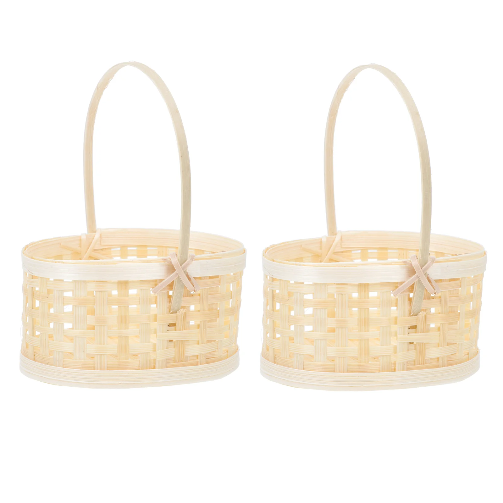 

Basket Mini Baskets Woven Storage Flower Picnic Handle Weaving Wedding Egg Rustic Fruitnaturaldessert Multi Props Handheld