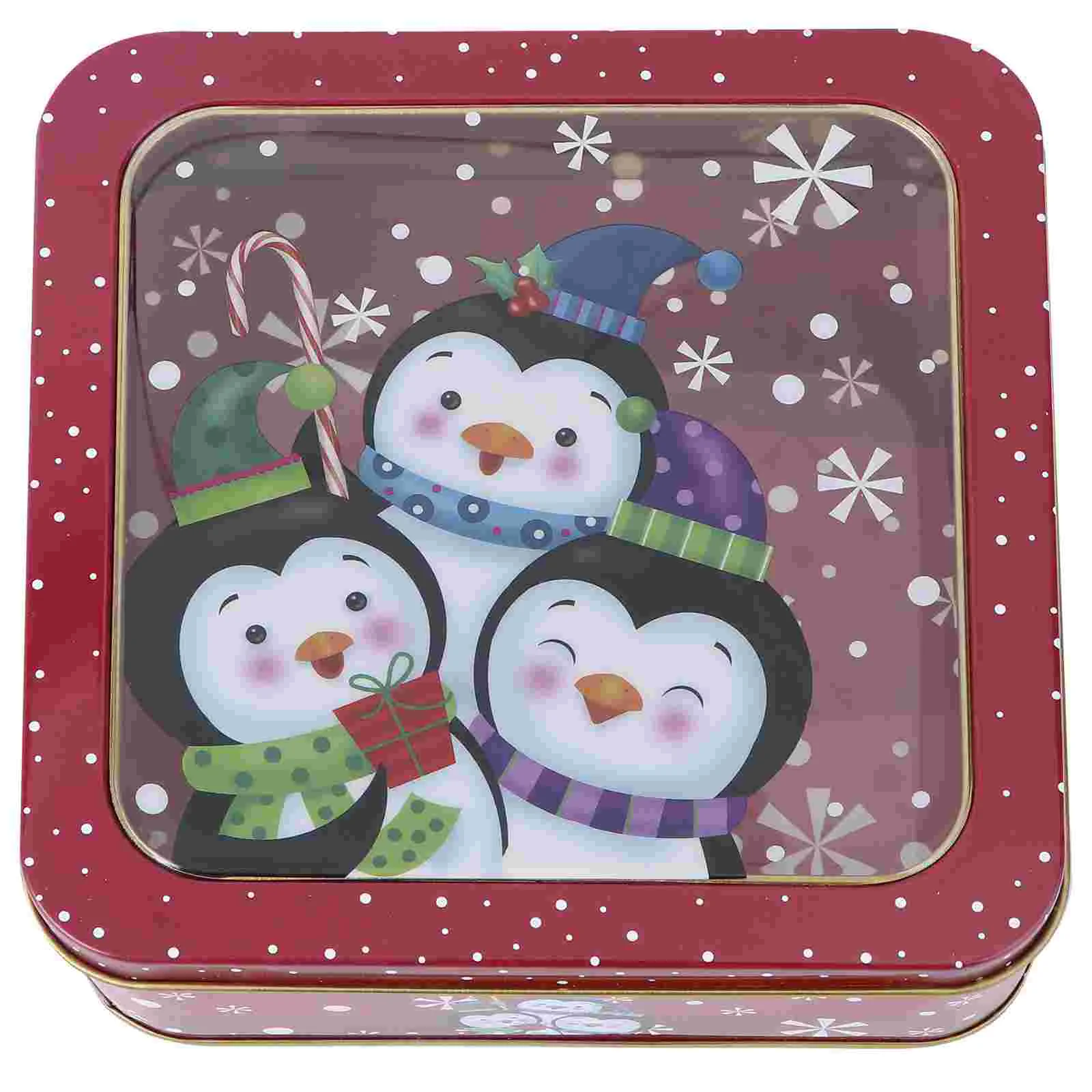 

Box Christmas Metal Cookie Tinplate Candy Tins Gift Storage Jar Empty Packing Boxes Party Favor Holidaycase Tinlidjars