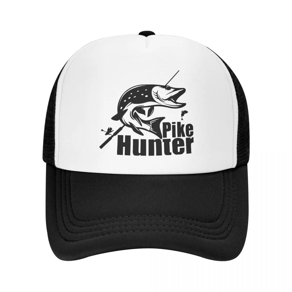 

Classic Pike Hunter Fish Trucker Hat Men Women Breathable Fisherman Fishing Baseball Cap Performance Snapback Caps Summer Hats