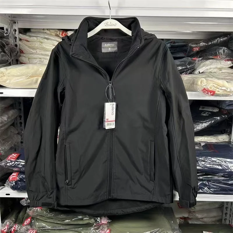 

Мужское осенне-зимнее ветрозащитное водонепроницаемое теплое пальто со съемным капюшоном и бархатной подкладкой, повседневное модное уличное пальто для скалолазания