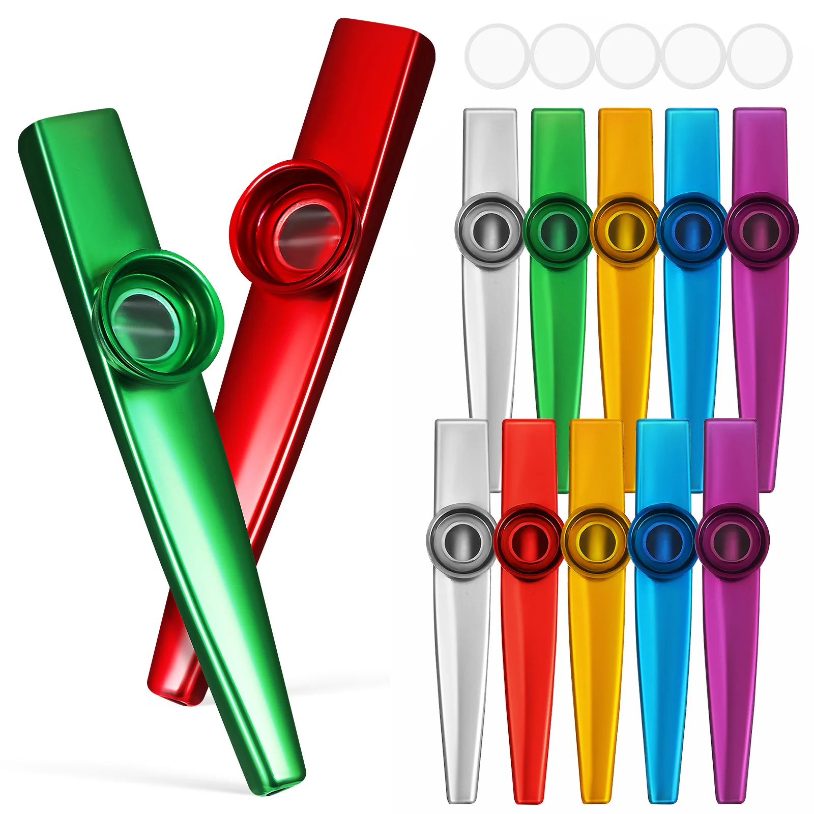 12 шт. Kazoos для взрослых объемный инструмент металлическая труба представление