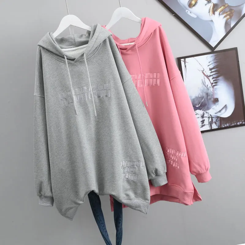 

Новинка весна-осень 2022 Свободный Тонкий Повседневный свитер в ленивом стиле с капюшоном Корейский простой однотонный Универсальный женски...