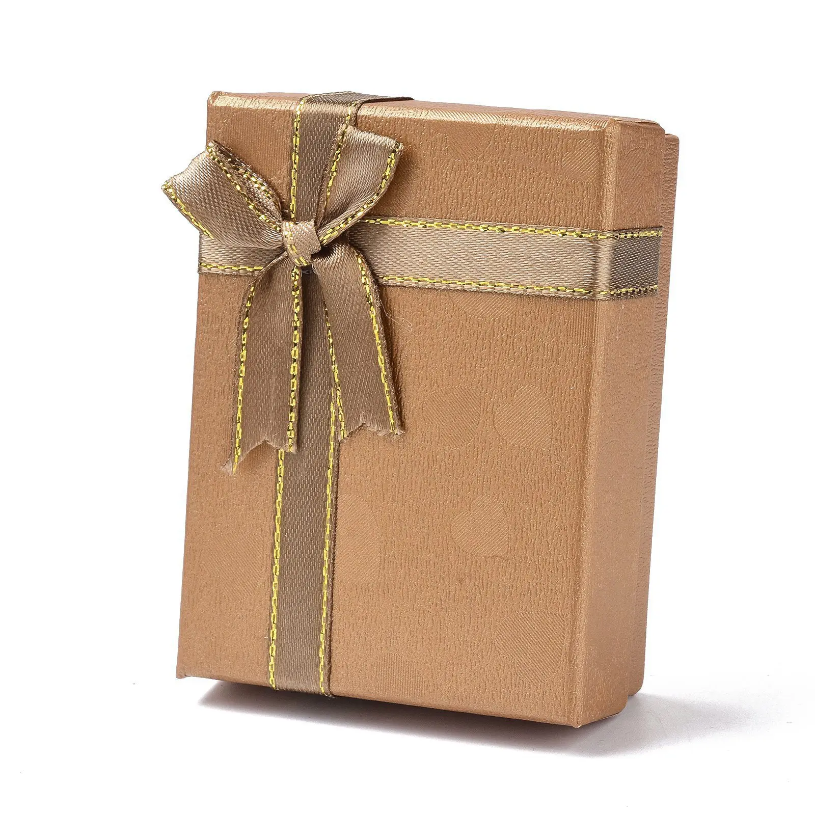 24Pcs Bowknot Paper Jewelry Organizer Box Rectangle Sponge Packing Box for Ring Earring Necklace DIY Gift Supplies 9.1x6.9x3.6cm