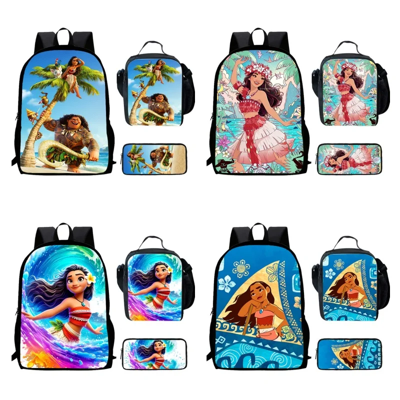 Детский школьный рюкзак с рисунком M-Moana и сумками для обеда сумки-карандаши