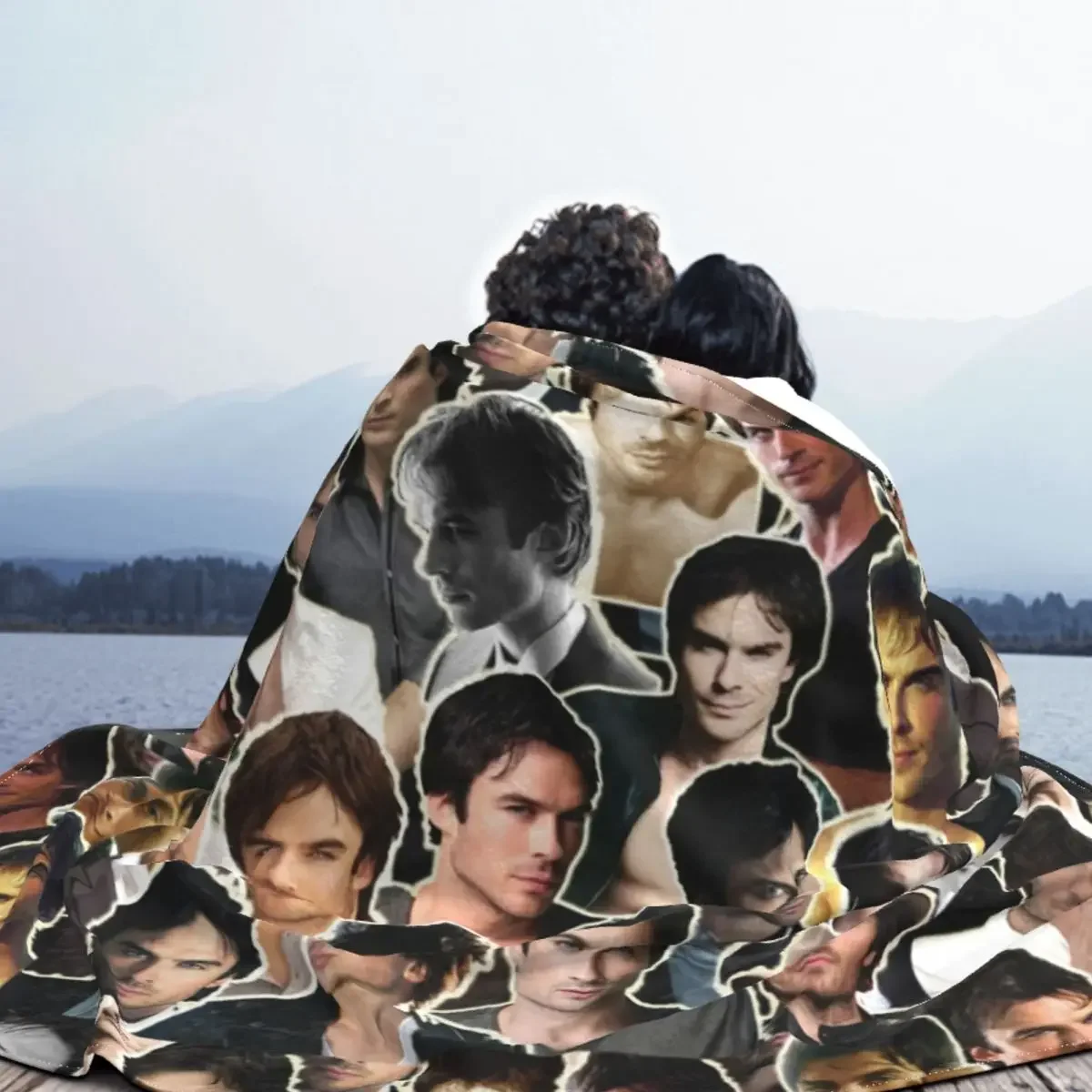 Одеяло Ian Somerhalder Collage Damon флисовое украшение портативное мягкое одеяло для кровати