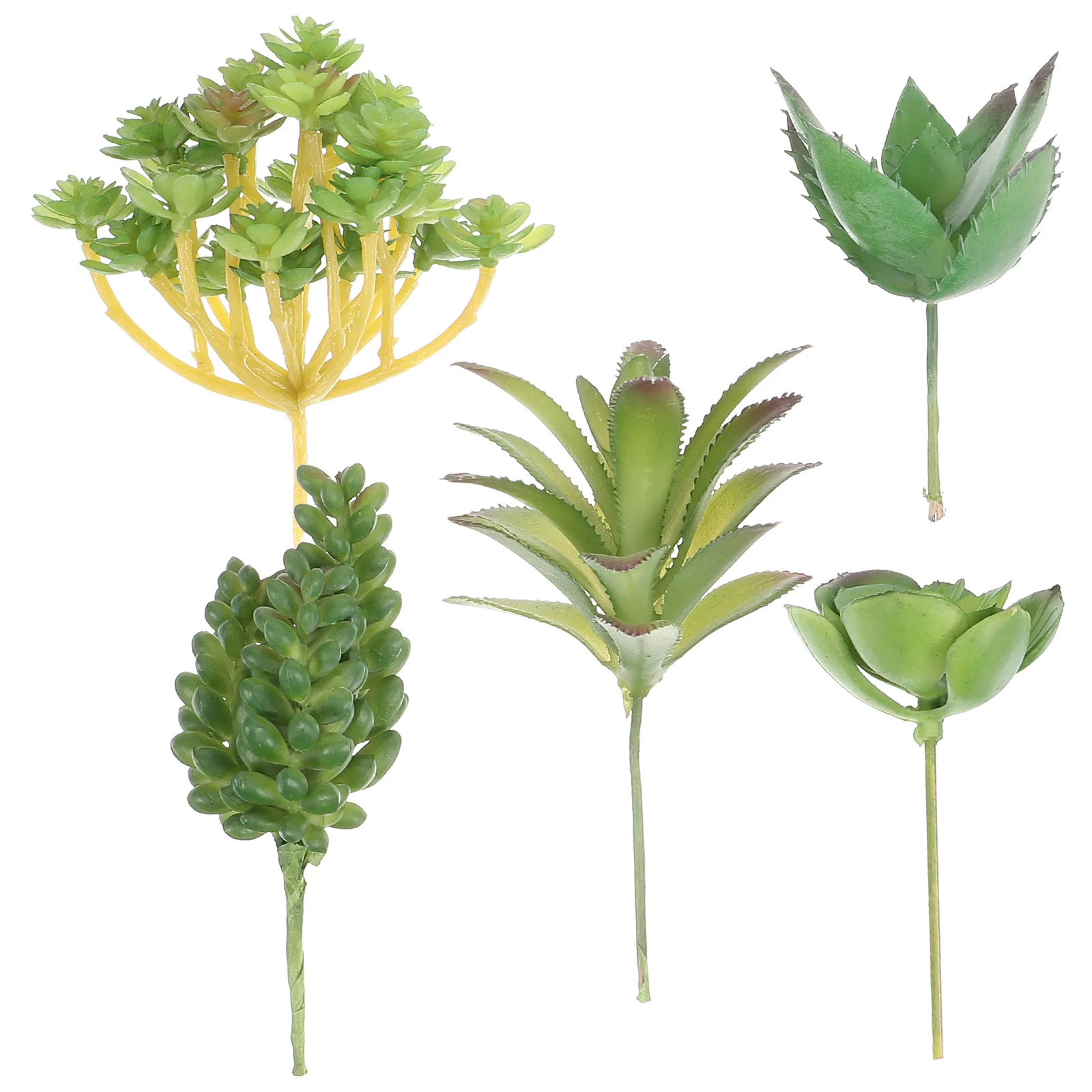 

Artificial Succulents Picks DIY Mini Fake Unpotted Plants Plastic Arrangement Houseplants Live Indoor