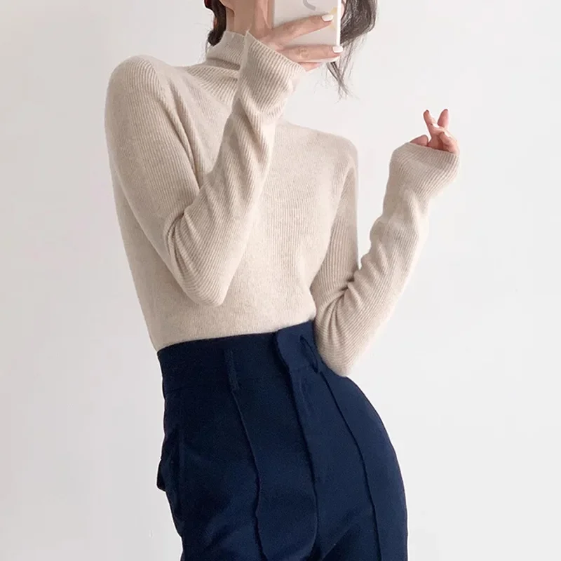 Трикотажный свитер-поло с высокой эластичностью и внутренним слоем Осень-зима 2023