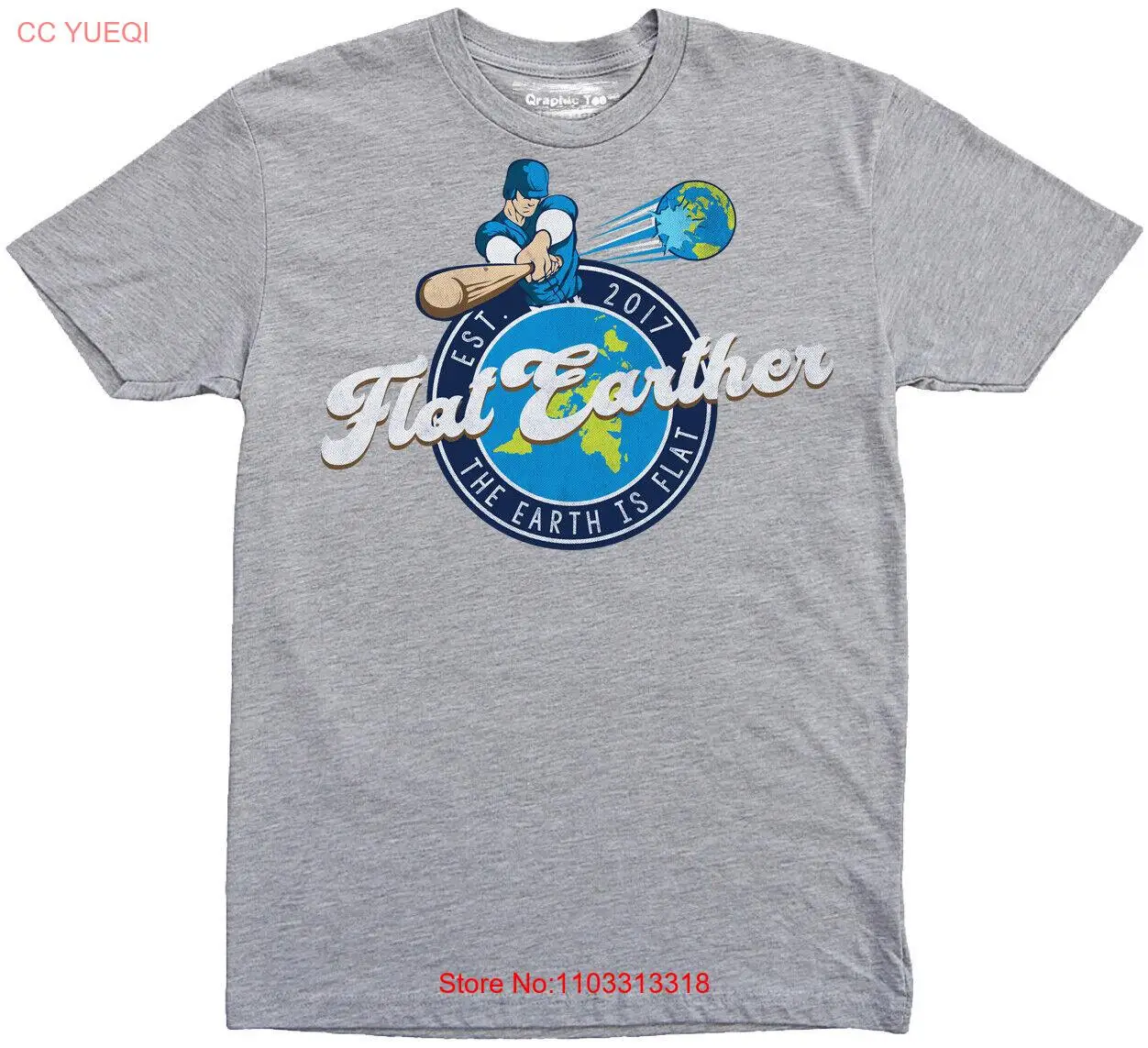 Футболка Flat Earth Бейсбольная is новый мировой заказ