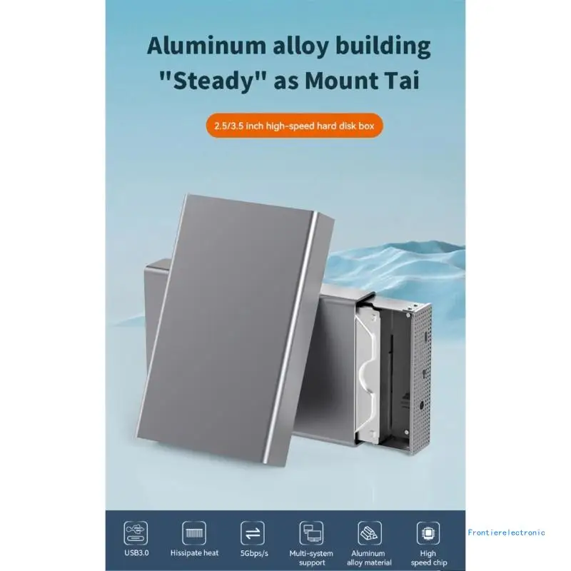 Внешний 2 5-дюймовый 3 корпус SSD/HDD из алюминиевого сплава быстрая передача данных 5