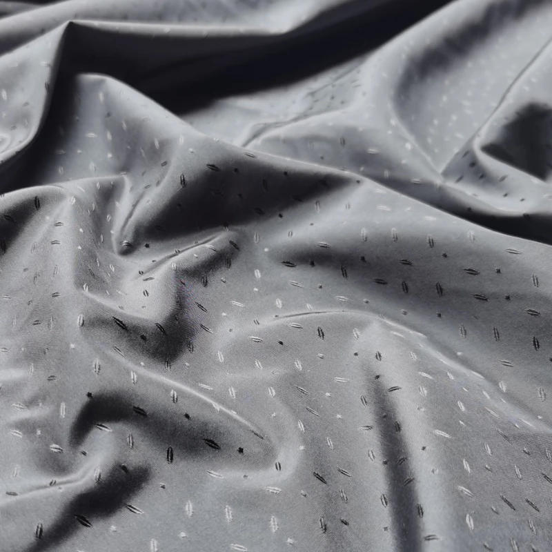 

Silk Jacquard Silk Taffeta Fabric Brand Fashion Design Magic Color Gray Memory Double-sided Clothing Material for Sewing