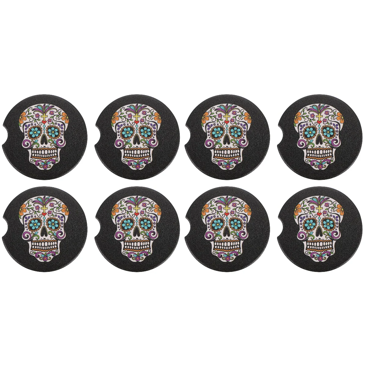 

8 Pcs Cup Mats Insulated Anti-skidding Pads Home Use Coasters (Assorted Color)