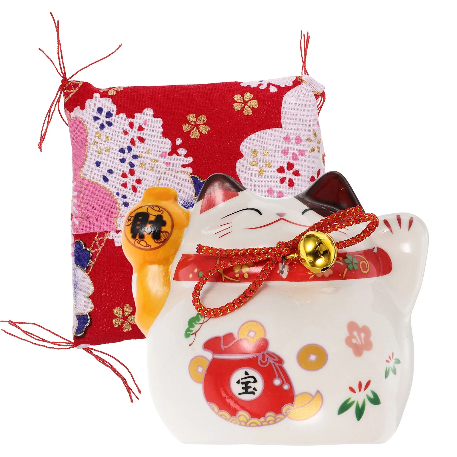 

Cat Bank Lucky Money Ceramic Piggy Coin Figurine Fortune Neko Maneki Decorative Statue Screen Garden Jar Shui Feng Japanese Pot