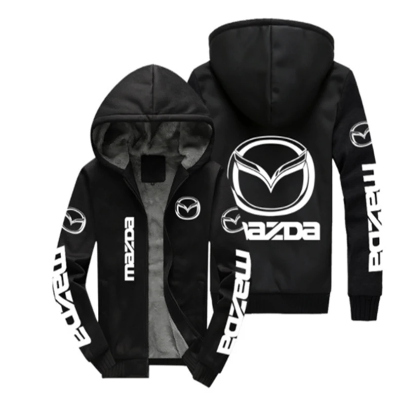 

Новинка 2023, зимняя толстовка с логотипом Mazda, Мужская модная высококачественная повседневная мужская Спортивная толстовка с шерстяной подк...