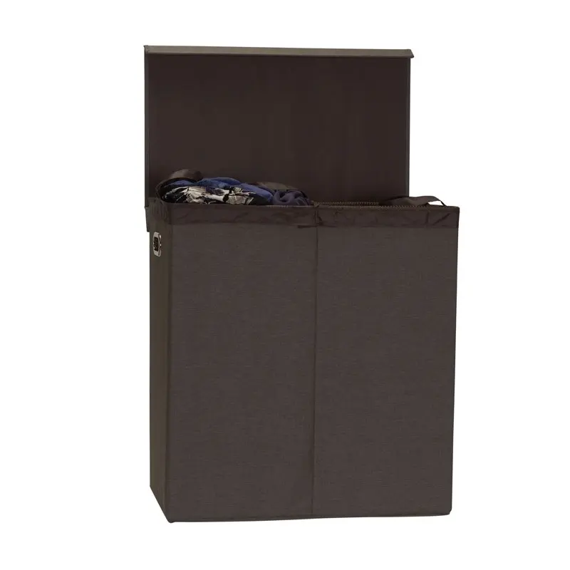 

Sturdy Double Laundry Sorter Hamper, Cobblestone Gray for Organizing Clothes