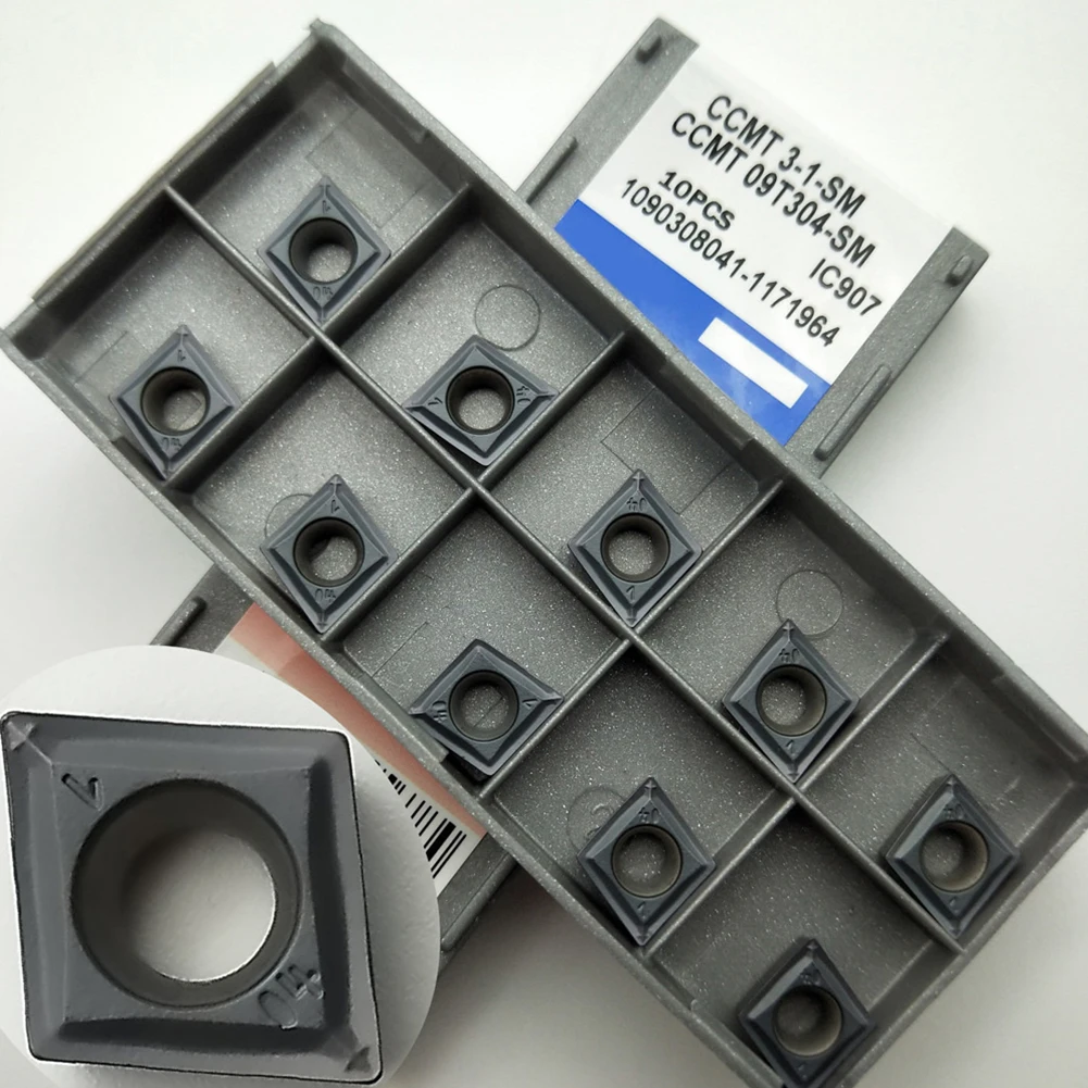 

10pcs ISCAR Carbide Insert CNC Blade CCMT09T304-SM IC907 Lathe Machine CNC Blade