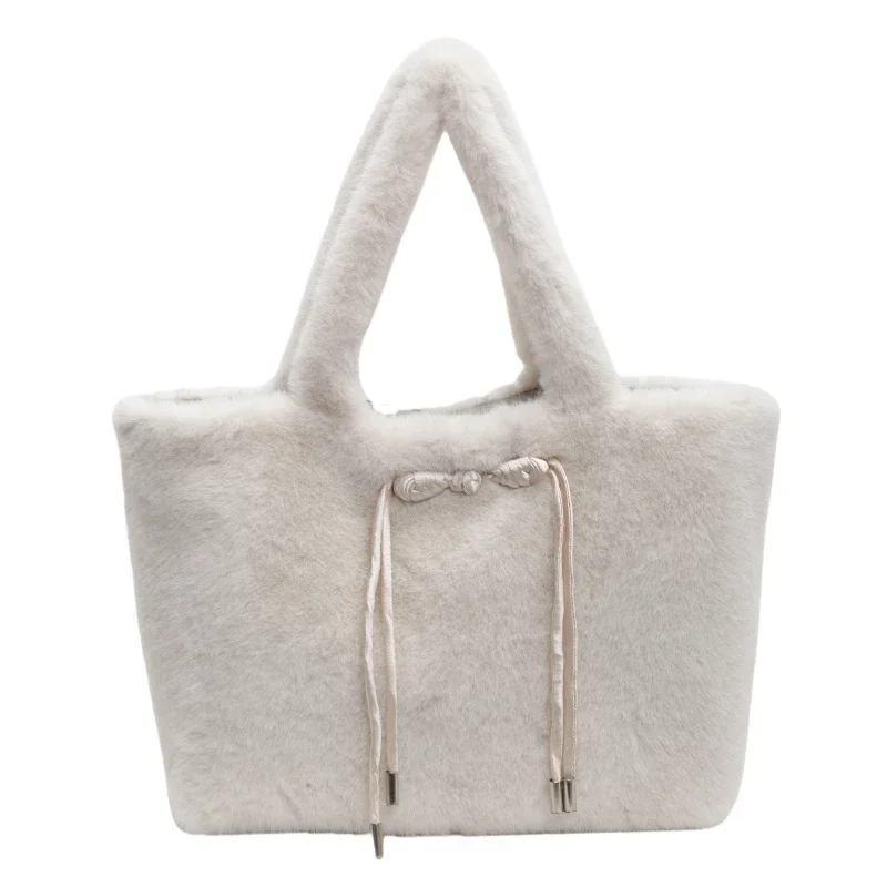 Однотонная бархатная сумка 2024 Высококачественная с застежкой и бантом простая