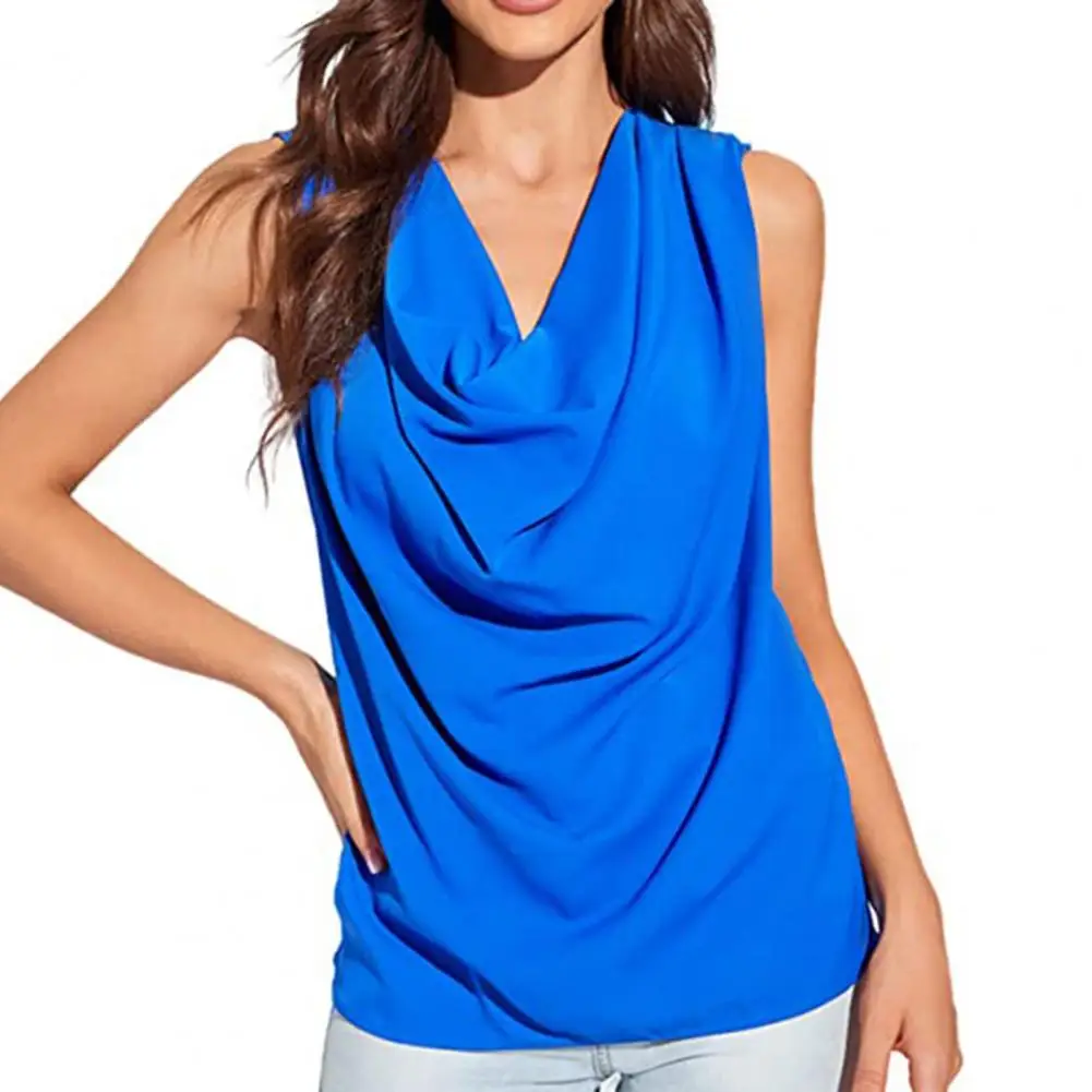 

Sexy Women Summer Vest Solid Color Sleeveless Loose V Neck Pullover Baggy Camisole Lady Tank Top Blouses топ женский