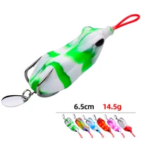 frog silicone soft bait fishing lures 6 5cm 14 5g frog spinner squid thunder jig spoon trolls soft bait sea fishing tackle