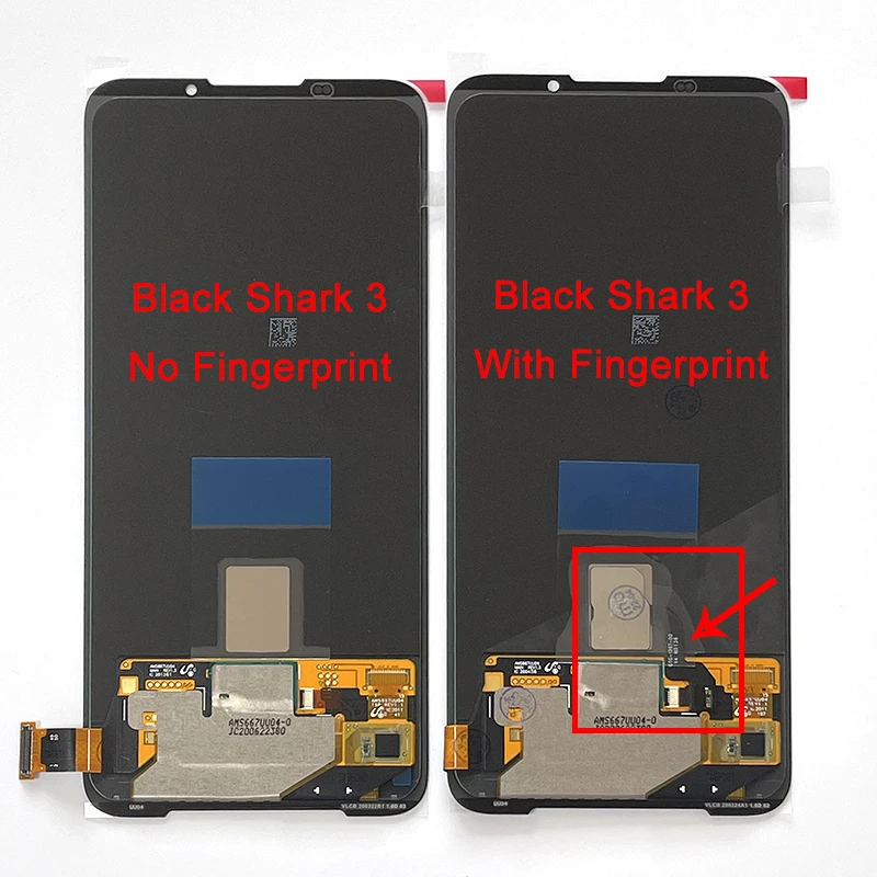 

6.67"Original AMOLED M&Sen For Xiaomi BlackShark 3 3S Black Shark 3S LCD Display Screen+Touch Panel Digitizer With Fingerprint