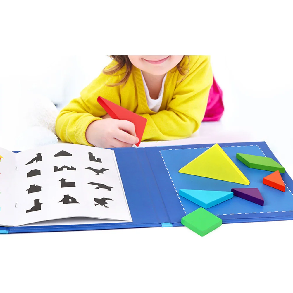 

Wooden Tangram Early Learning Gift Geometry Puzzle for Birthday Party Festival