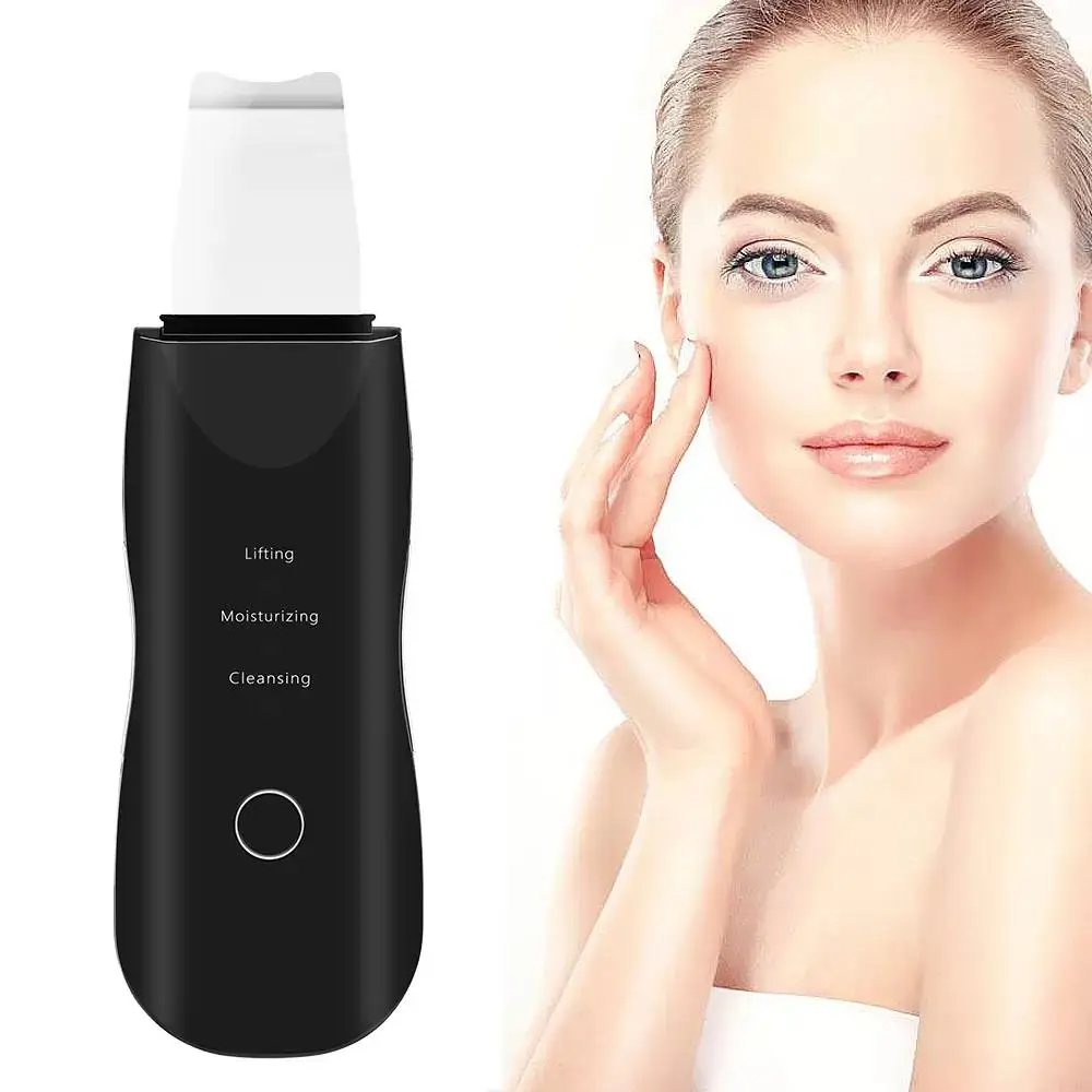 

Ultrasonic Skin Scrubber Deep Cleaning Face Scrubber Vibrating Facial Cleaning Healthy Skin Spatula Peeling Beauty Instrument