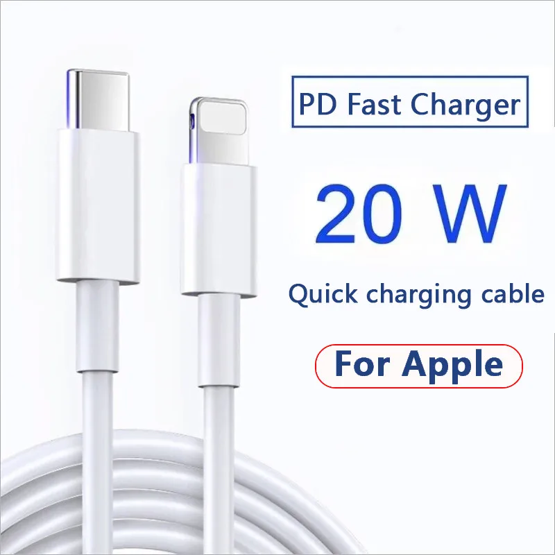 

PD 20W USB C Cable for iPhone Type C To 8 Pin Phone Charger Kable TPE Quick Fast Charging Cord For iPhone 14 13 12 Pro Max