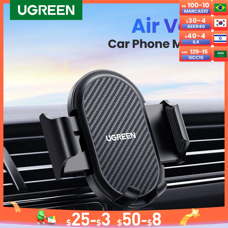 

UGREEN Car Phone Holder For iPhone 12 13 Pro Xiaomi Samsung Huawei Air Vent Car Phone Stand Cellphone Support Mobile Phone Stand