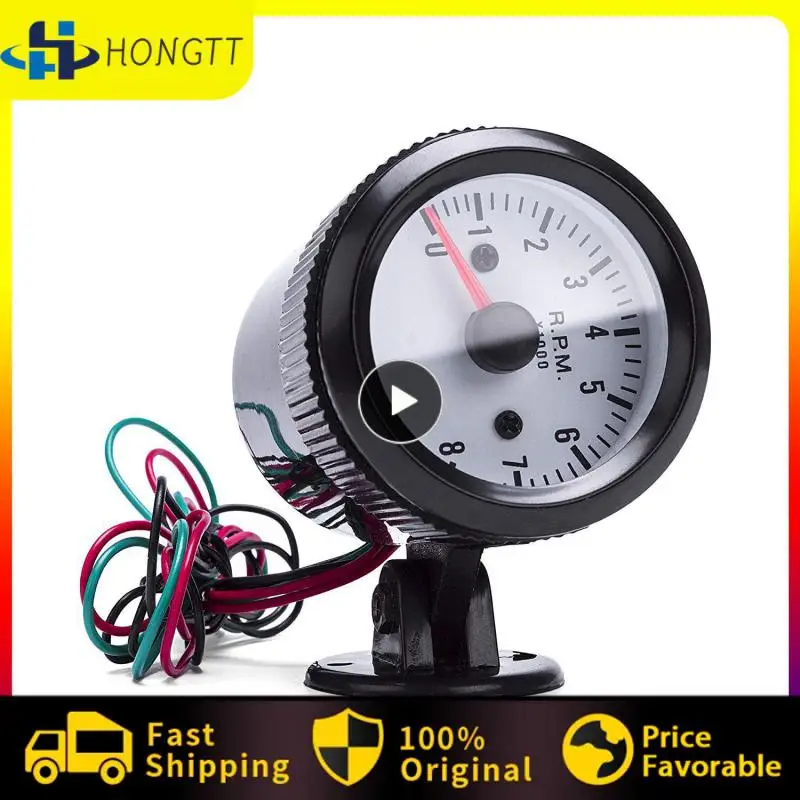 

2'' 52mm Car Engine Rev Counter Tacho Tachometer Pointer Gauge Meter 0-8000RPM Blue LED DC 12V Mini Auto Parts