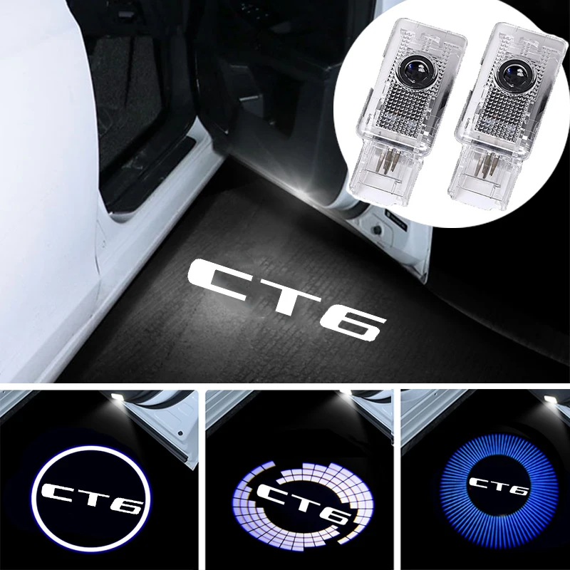 

2Pcs LED Car Door Welcome Lights Retrofit Light for Cadillac CT6 2016-2020 Ghost Shadow Courtesy Projector Lamps Accessories