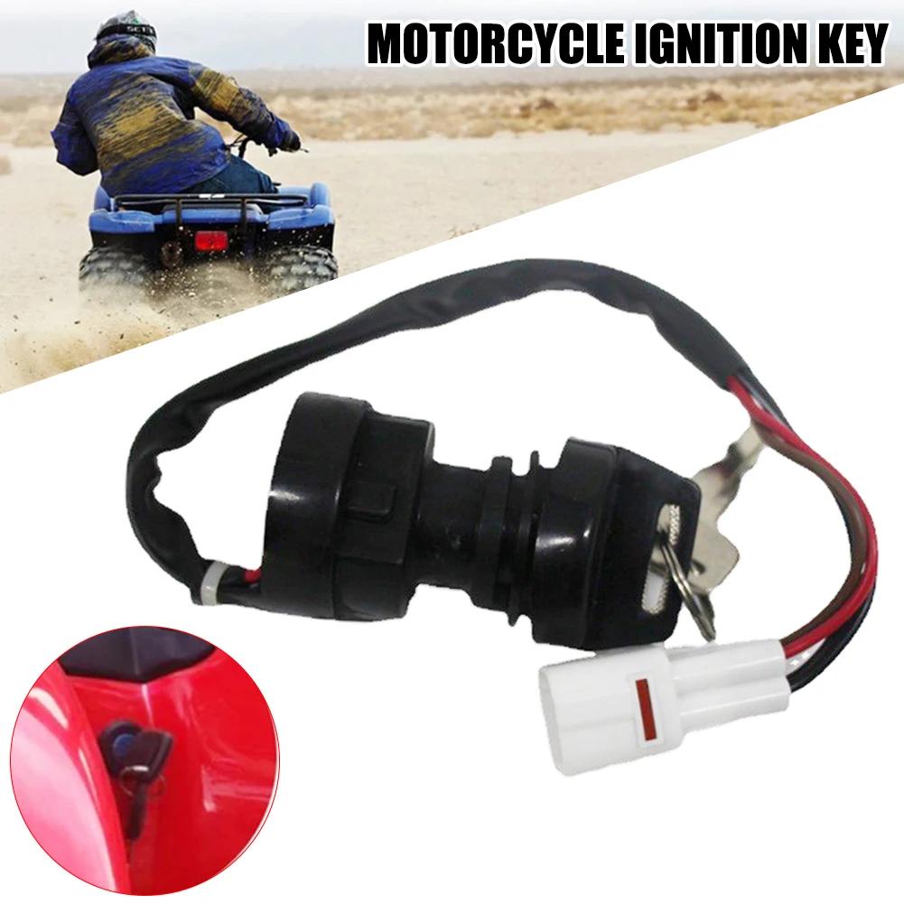 

New Ignition Key Switch 4Pin 2 Position for Yamaha Raptor Banshee Big Bear YFM350 Wolverine Worrior Dropship Wholesale