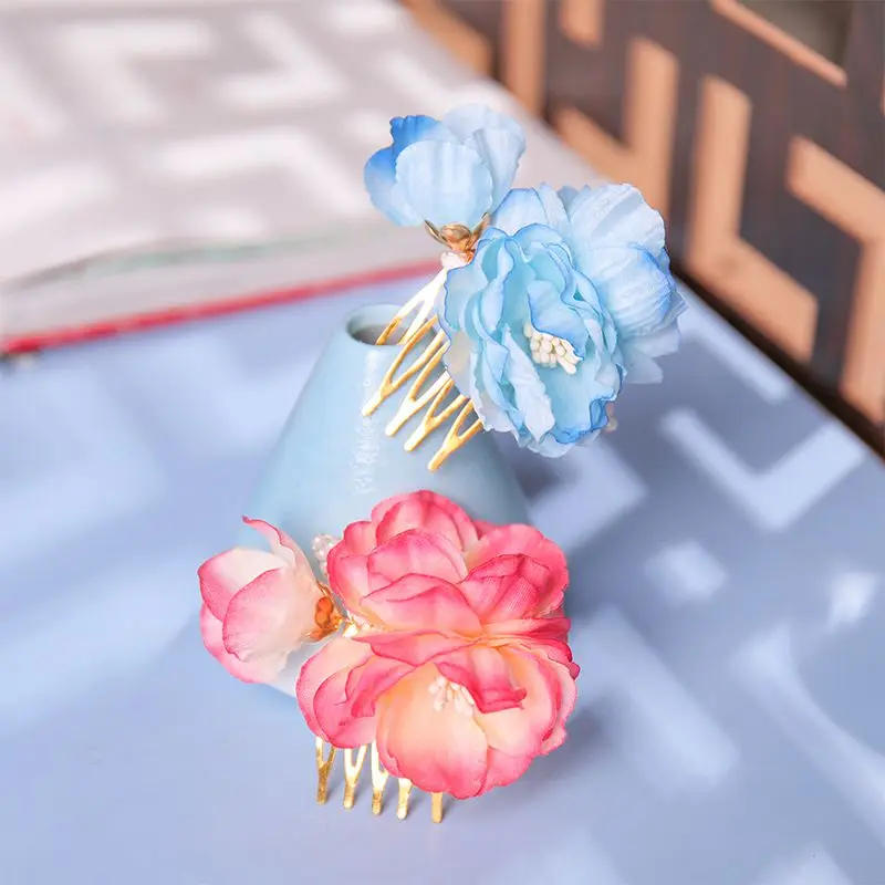 

Vintage Hair Comb Flower Hair Accessories for Women Chinese Hanfu Hairpin