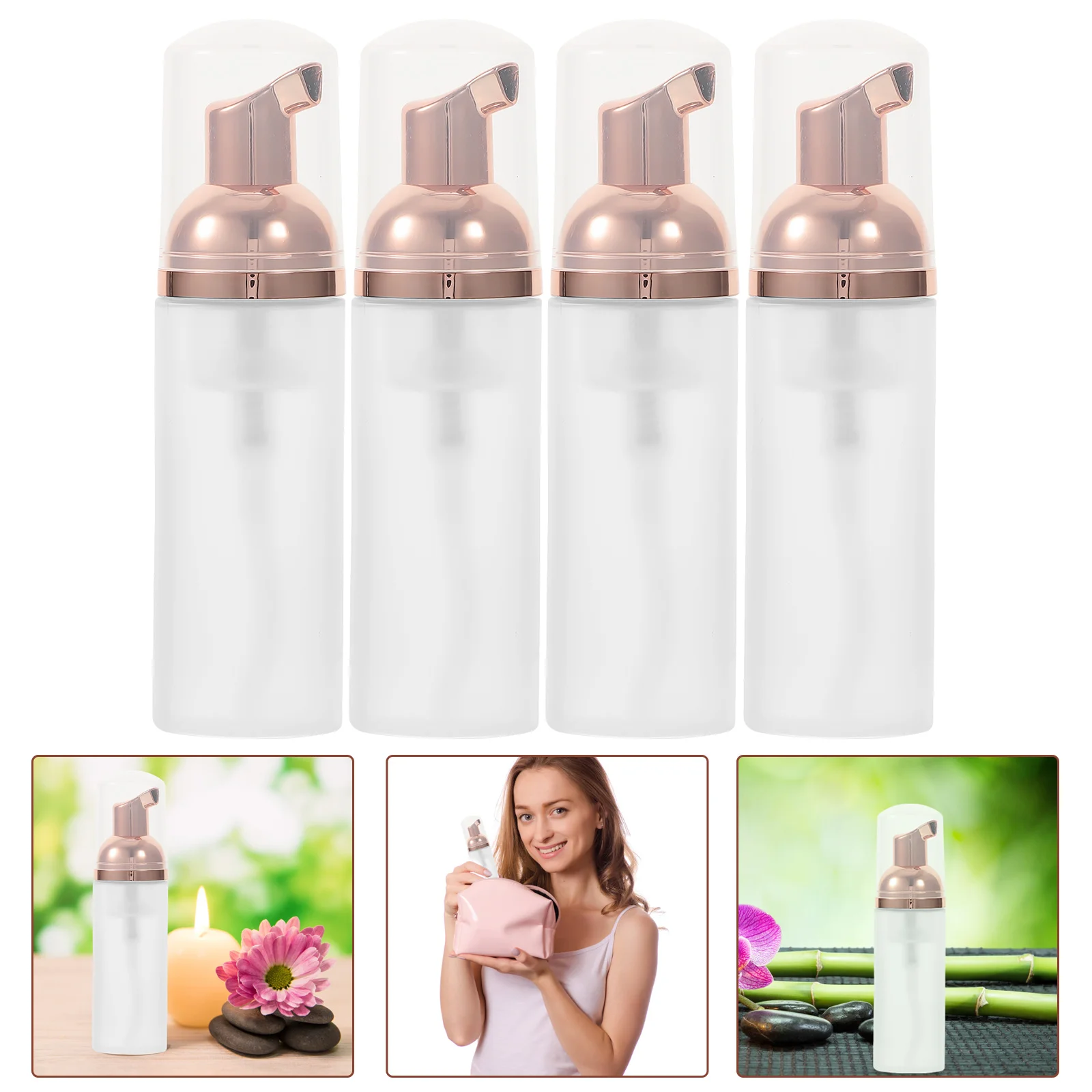 

4 Pcs Travel Bottle Bubble Lotion Container Foam Dispenser Bottles The Pet Pressing Foaming Containers