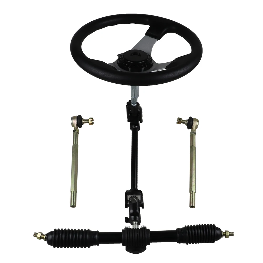 

Off Road Go Kart Go Cart 110cc-140cc Steering Wheel Tie Rod Rack Adjustable Gear Shaft 445mm