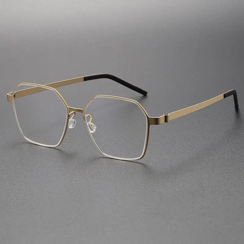 OLAMINS Высокое качество чистый титан унисекс двойной мост титановая оправа очки 9624