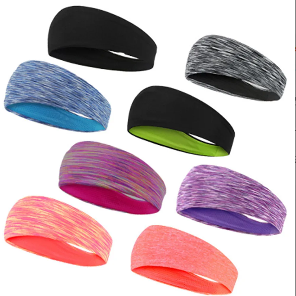 

Women double layered Sweat absorbing headband Yoga Fitness Headwear headwrap Sports turban H010