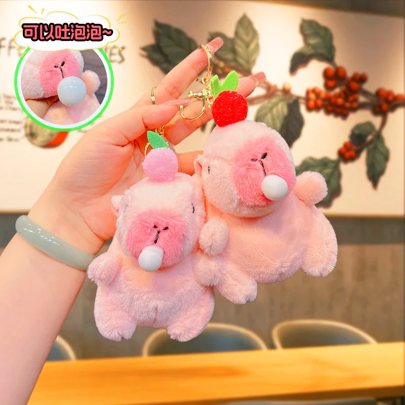 Подвеска кавайи новый плюшевый пузырьковый брелок для ключей рюкзак капибара