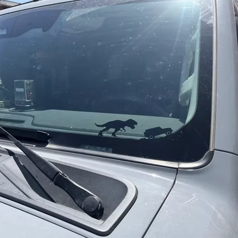 Забавные автомобильные наклейки с изображением динозавра наклейка медведем