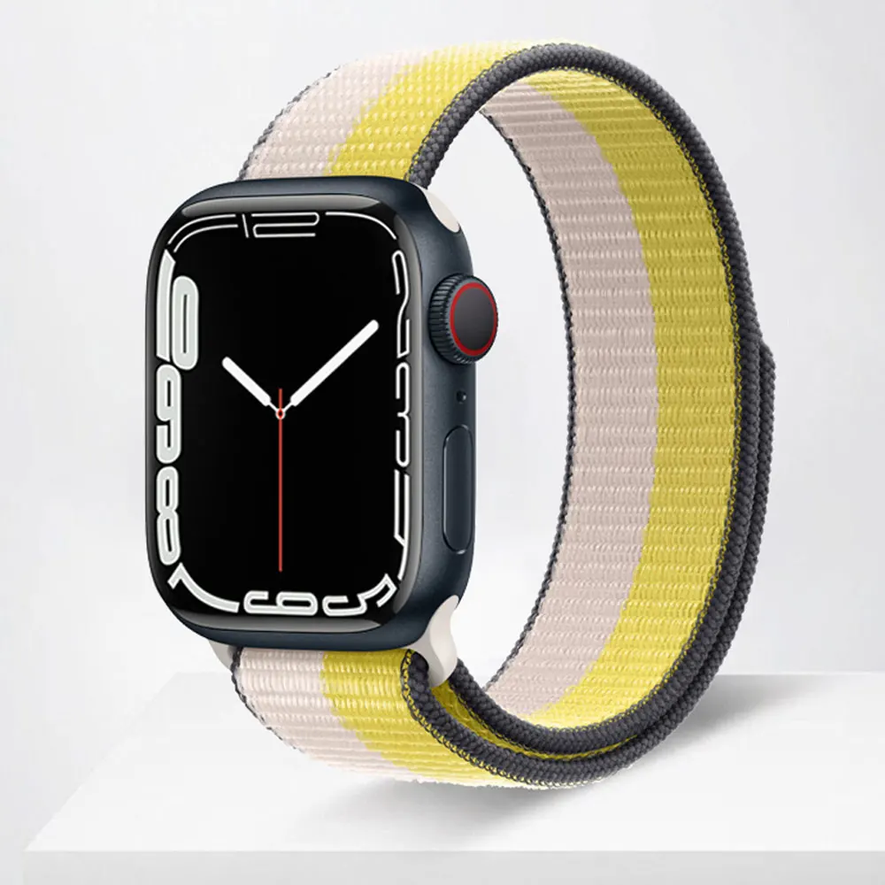

Ремешок нейлоновый для apple watch band, спортивный браслет для iWatch Series 4 5 6 se 7, 45 мм 41 мм 44 мм 40 мм 38 мм 42 мм