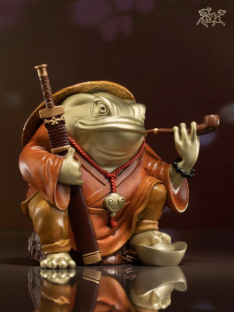 

Pure Copper Jewelry "lucky Kung Fu Frog" Copper Crafts Home Accessories Living Room Decorations Desktop Decoration Holiday Gifts