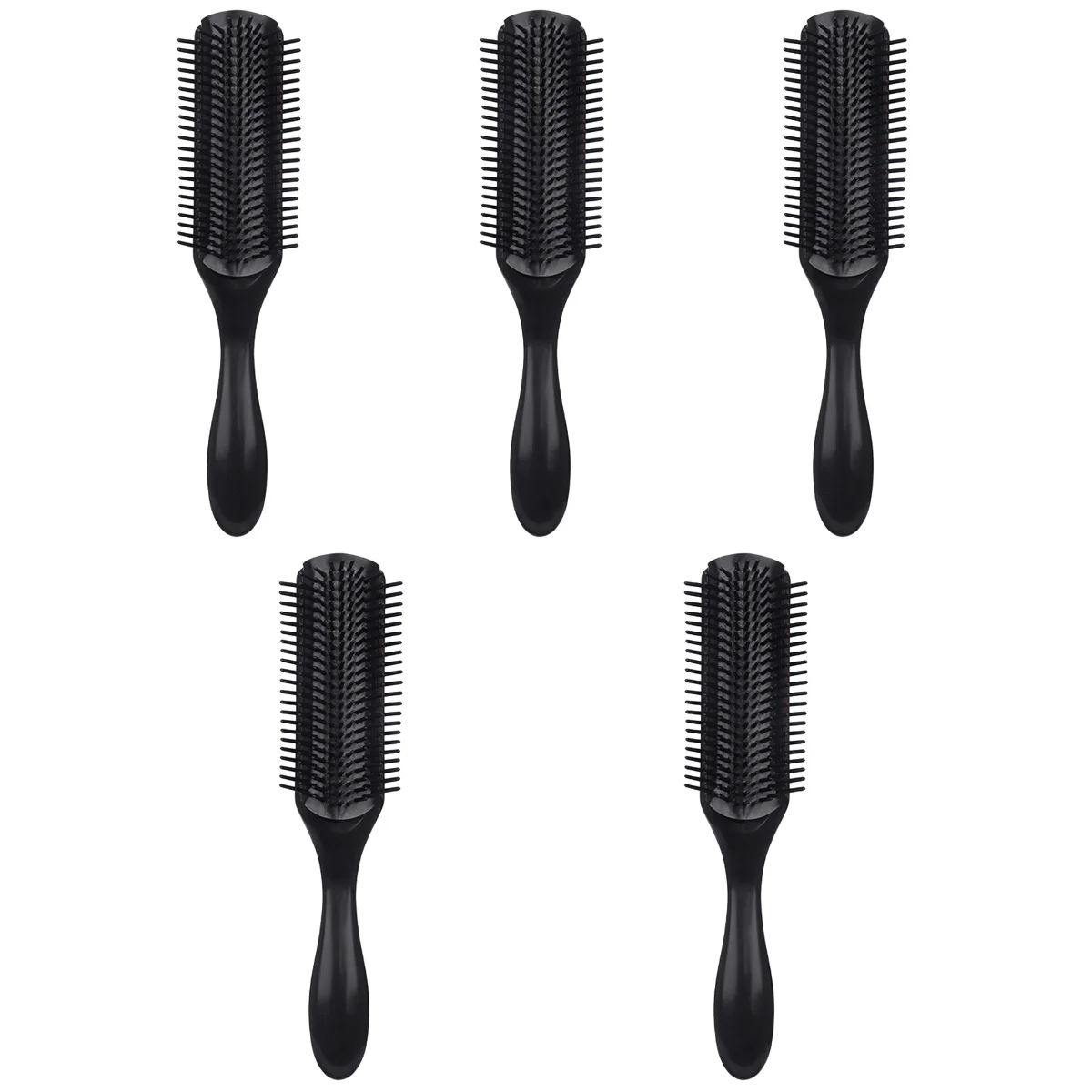 

5 Count Nine Row Comb Rib Hair Brush Curly Wavy Combs Detangling Abs Styling Brushes Travel Hairbrush