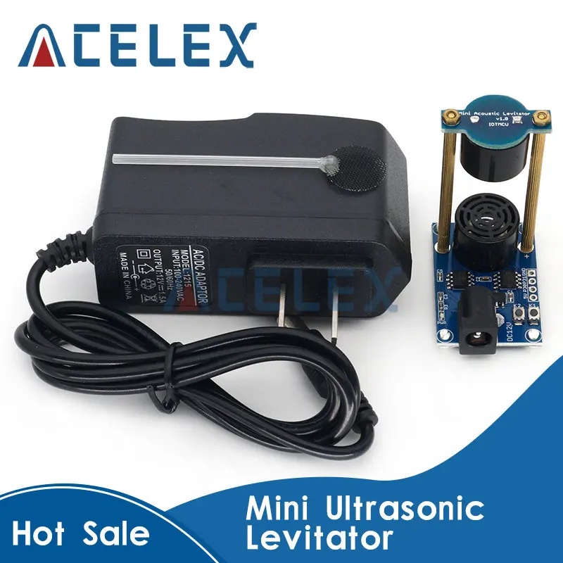 

Акустическая подвеска с ультразвуковой подвеской, набор для обучения, мини-Акустический Левитатор 12 В постоянного тока, адаптер питания MCU STC15W 16 мм 40 кГц